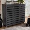 Baxton Studio Adalwin Dark Gray 3-Door Wooden Entryway Shoe Storage Cabinet 152-9171 - alternate 2